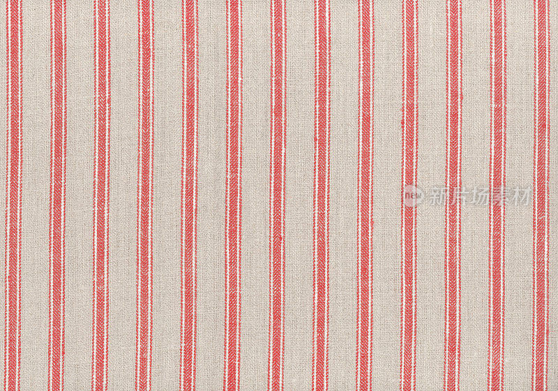 古董亚麻|红白条纹